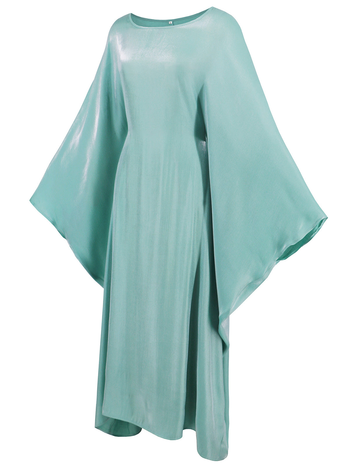 Batwing Sleeve Satin Loose Maxi Dress