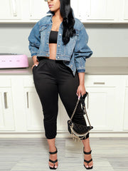 Fashion Street Loose Denim Jacket