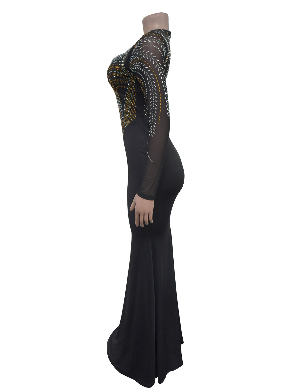 Sexy Rhinestones Slim Fit Party Club Dress