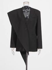 Fashion V-neck Scarf Short Blazer