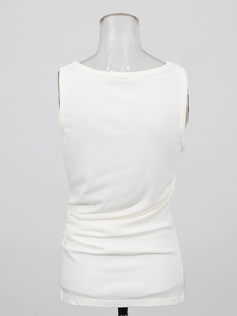 Casual Sleeveless Knit Slim fit Tank Top