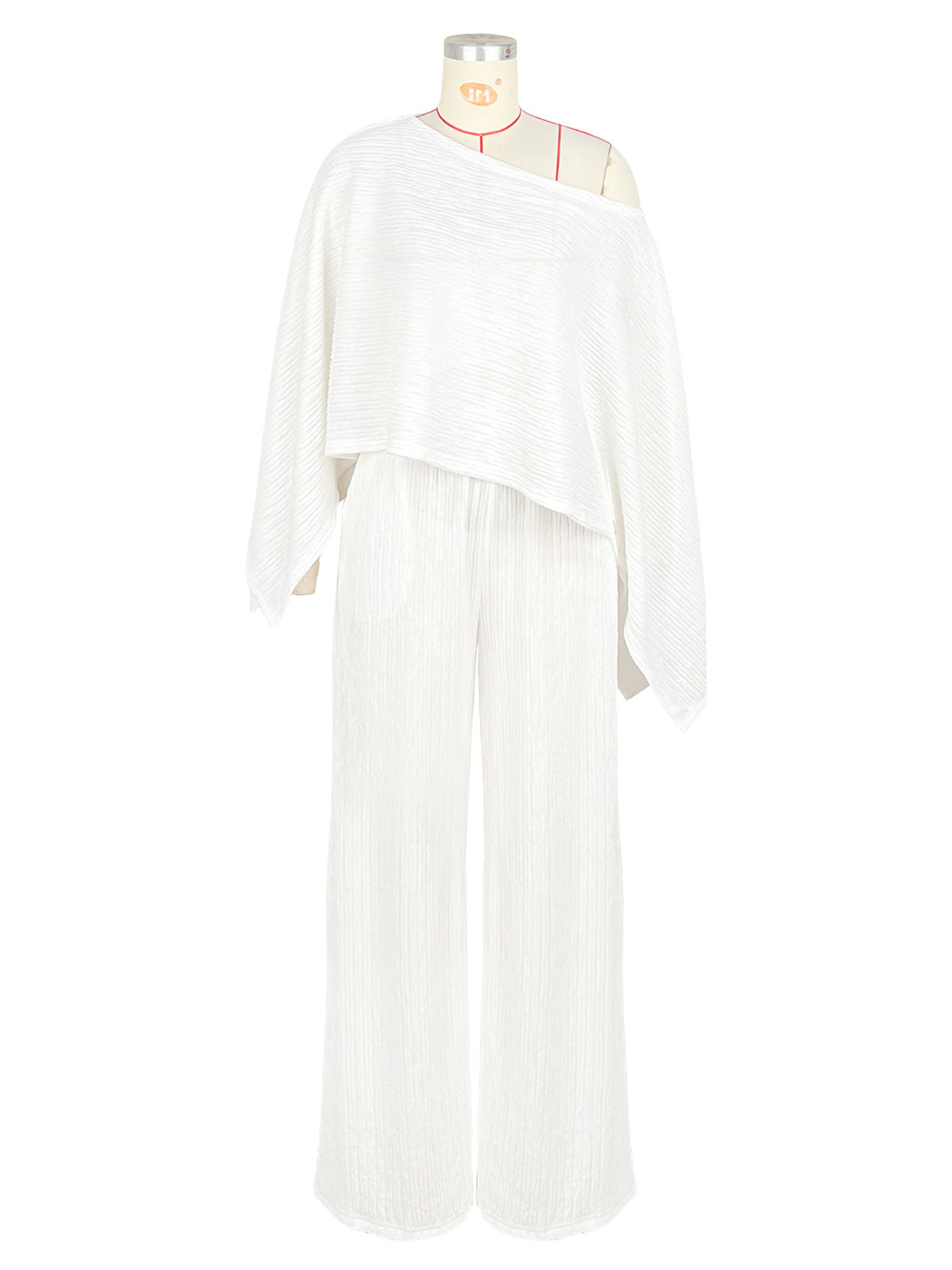 Fashion Loose Bat Sleeve Crop Top Wide Leg Pants Sets