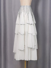 Fashion Tiered Ruffled Maxi Skirt