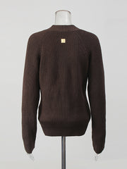 V Neck Single Breasted Casual Cardigan Sweater