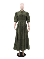 Polka Dot Print Casual Maxi Dress