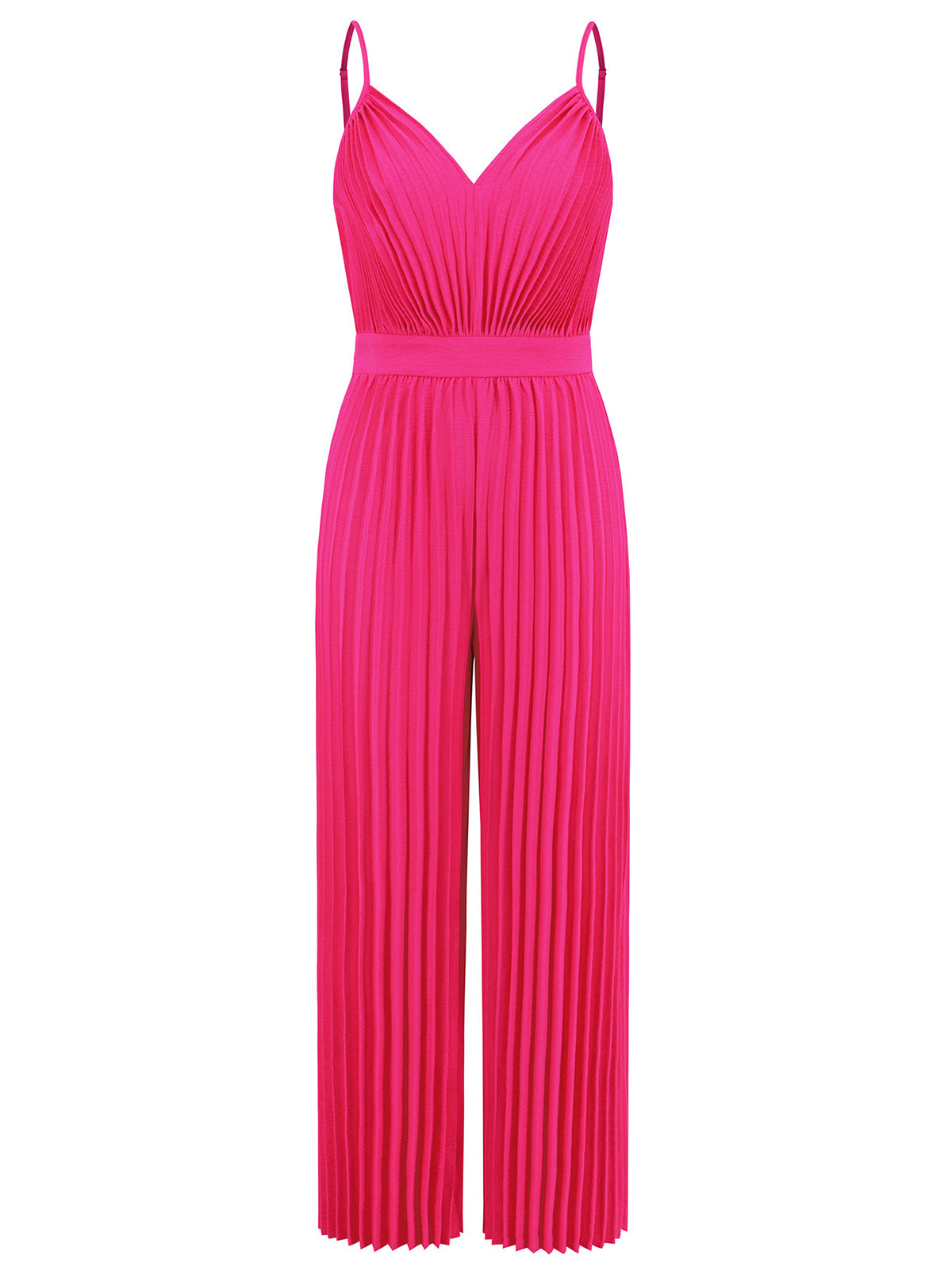 Sexy V Neck Suspenders Pleated Jumpsuit