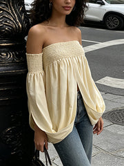 Fashion Off Shoulder Draped Top