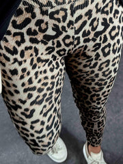 Women's High Waist Leopard Stretch Leggings