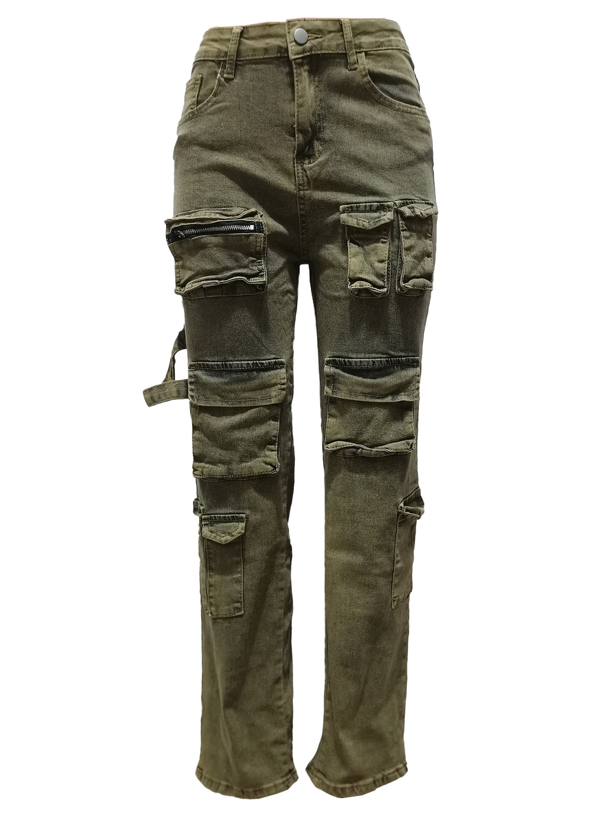 Retro Low Waist Cargo Jeans Pants