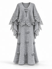 Crochet Shrug and Bustier Dress Set-boutique