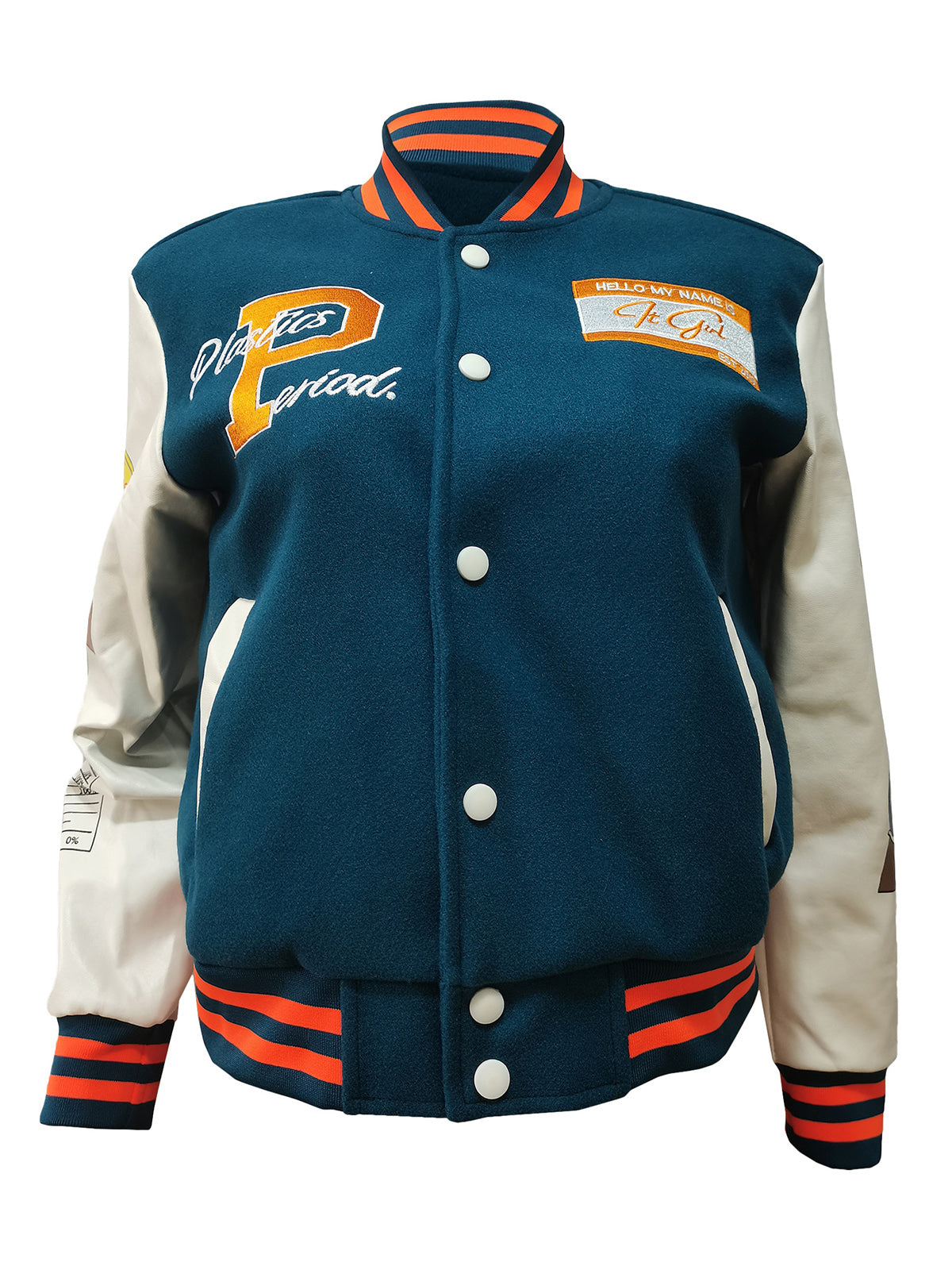 Print Embroidery Baseball Jacket Coat