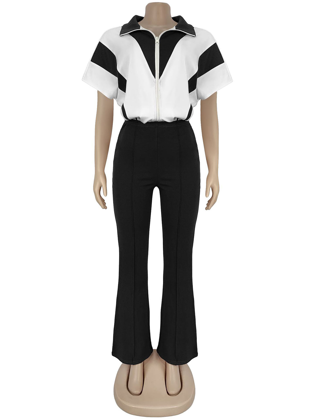 Casual Short Sleeve Top and Pants Sports Two Piece Set