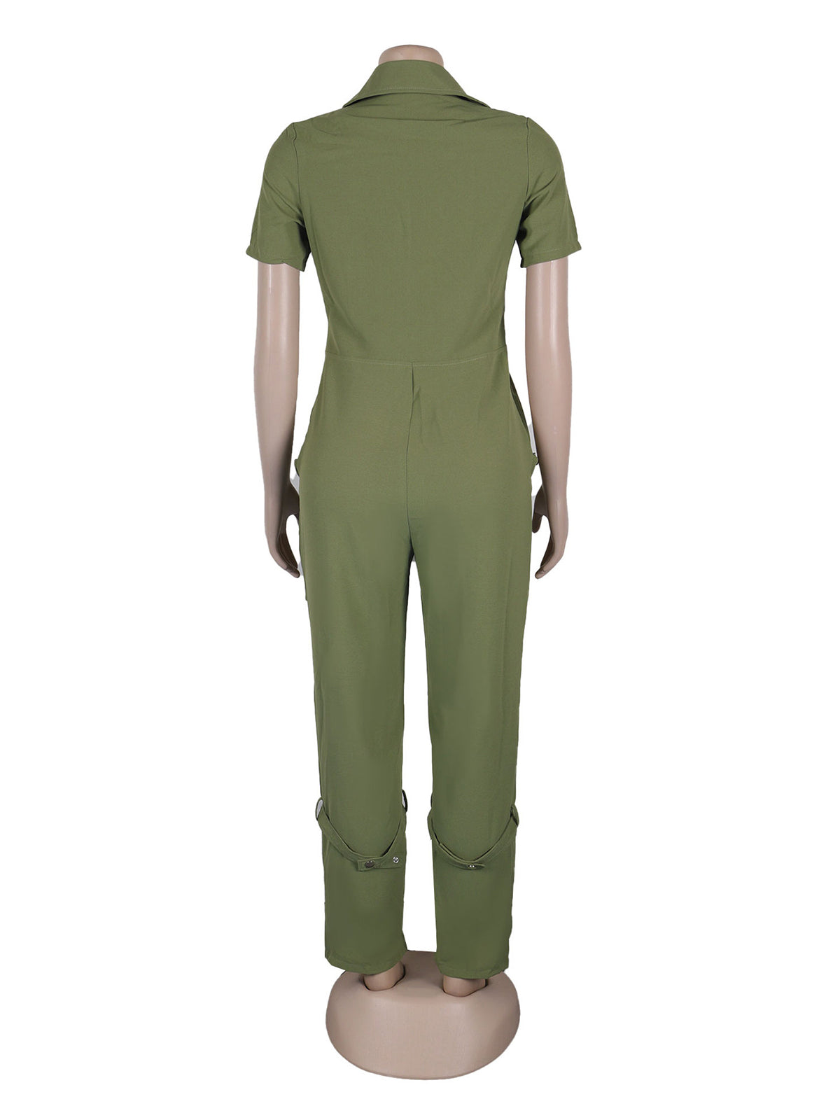 Fashion Cargo Pants Zipper Pocket Jumpsuit