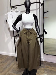 High Waist Striped Wide Leg Pants