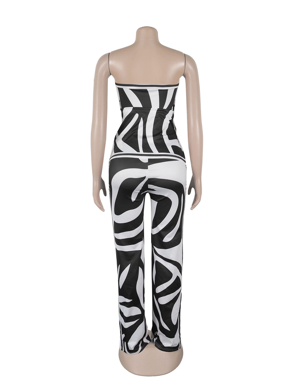 Casual Elastic Tube Top And Long Pants Sets