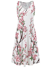 Warp Tops Floral Print Spaghetti Strap Dress Outfits