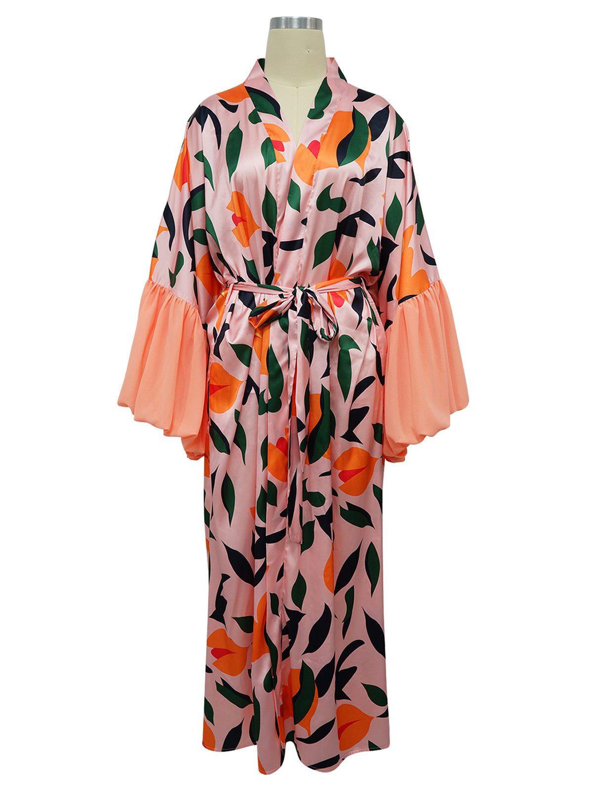 Casual Vacation Print Strap Design Cardigan Smock