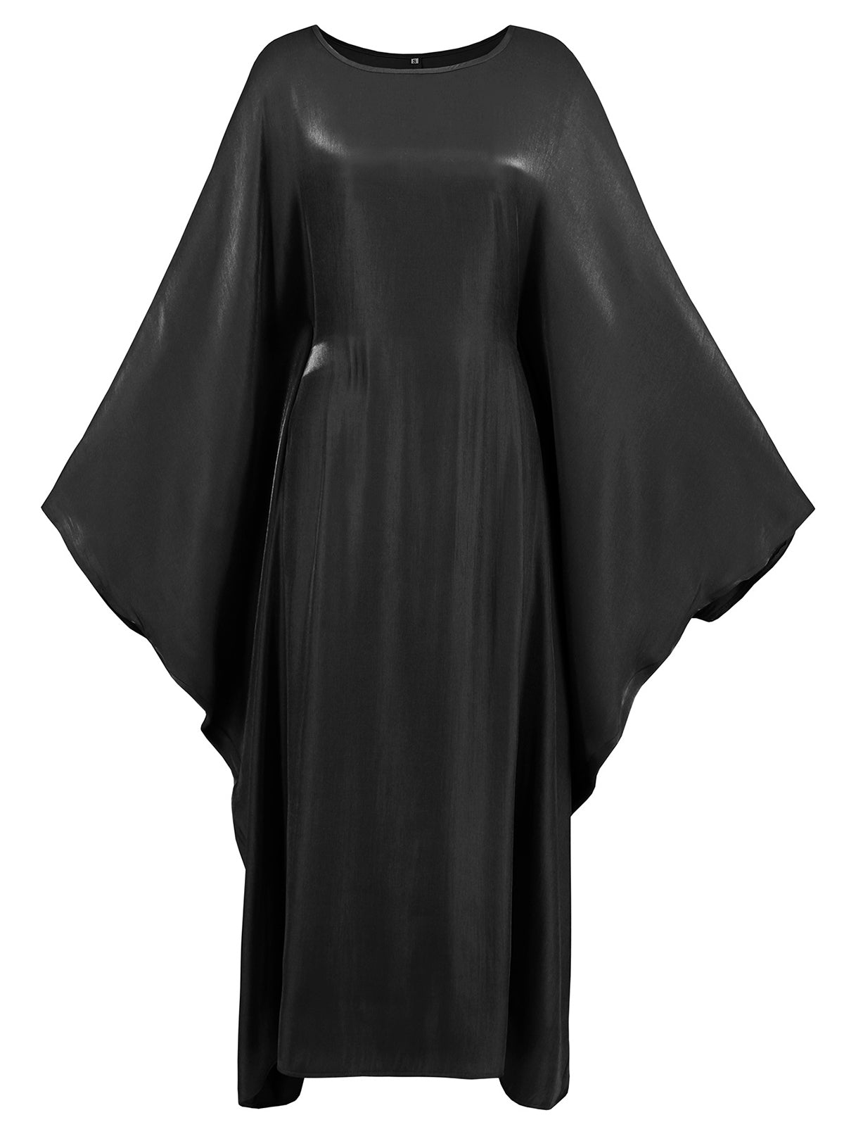 Batwing Sleeve Satin Loose Maxi Dress