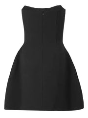 Rhinestone Strapless Mini Party Dress-boutique