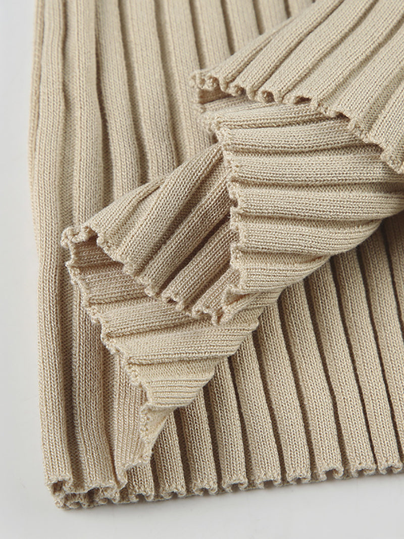Casual Sleeveless Ribbed Knit Vest Mini Dress