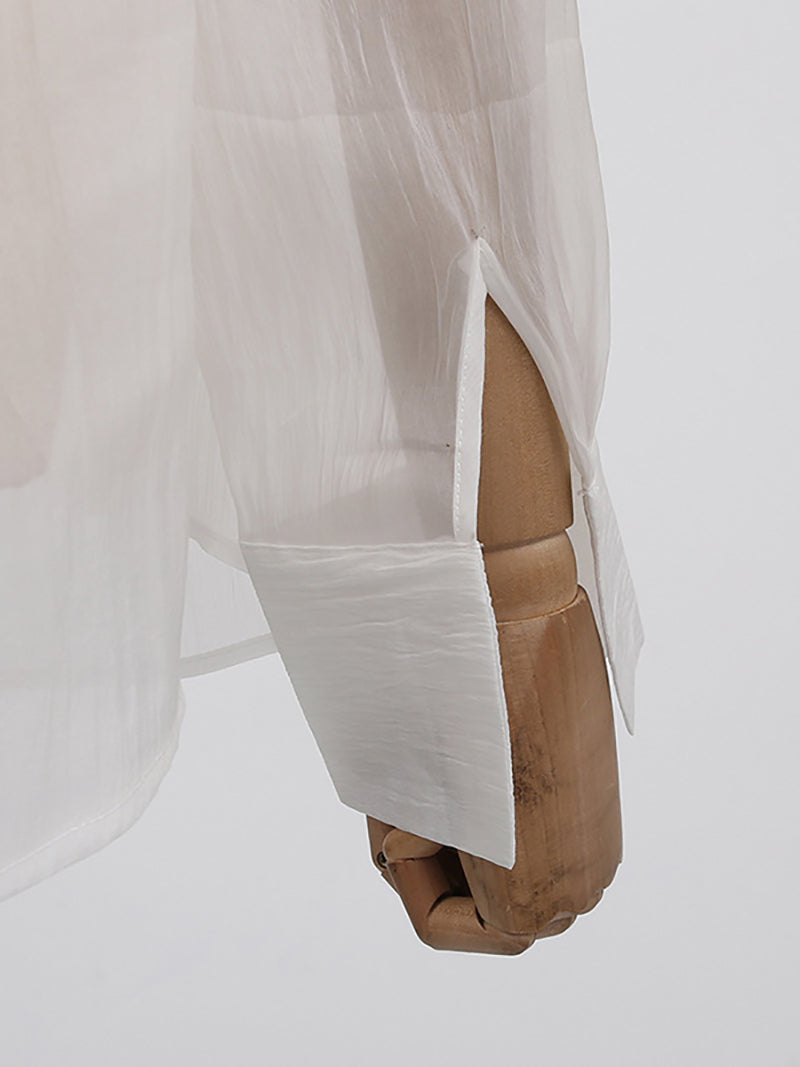 Fashion Oversized Sheer Sun Protection Shirt