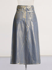 Fashion High Waist Denim Skirt