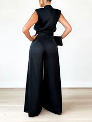 Fashion Sleeveless Wide Leg Jumpsuit