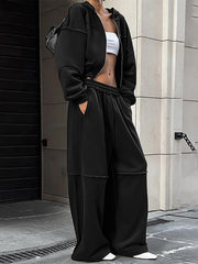 Long Sleeve Hoodie Sports Casual Set