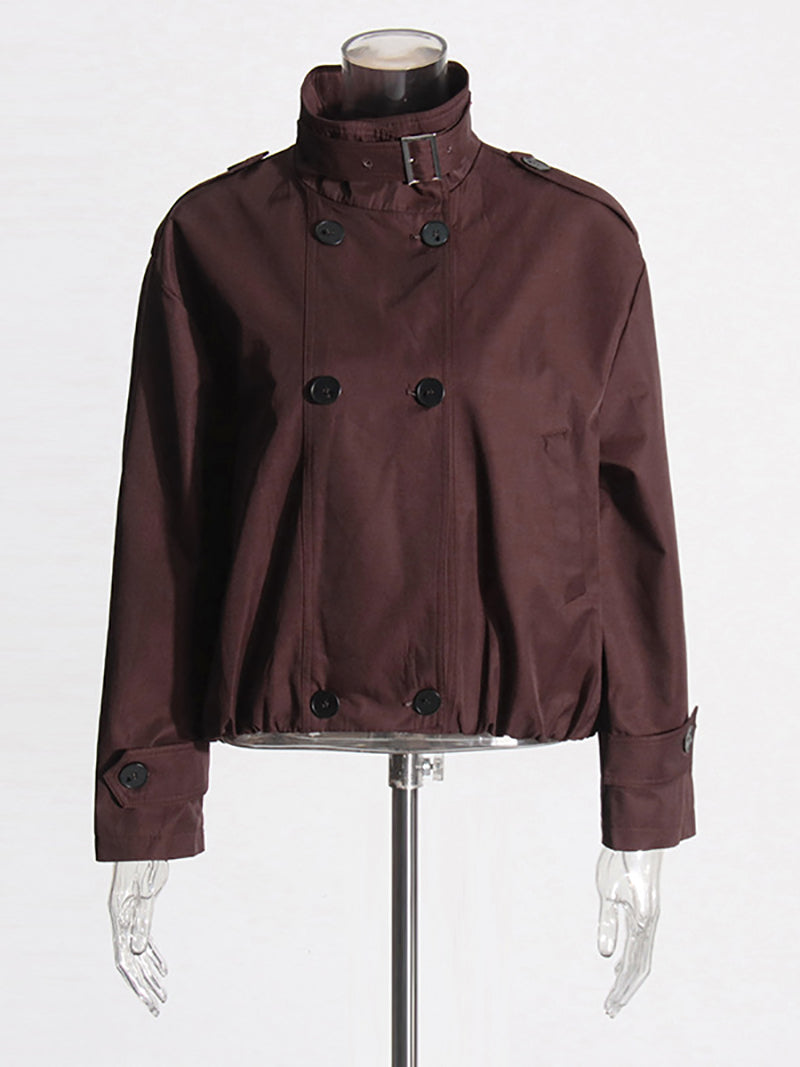 Retro British Double-Breasted Loose Jacket