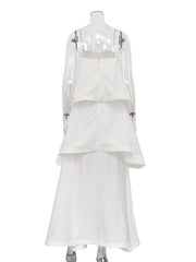 Casual Resort Spaghetti Strap Tiered Dress