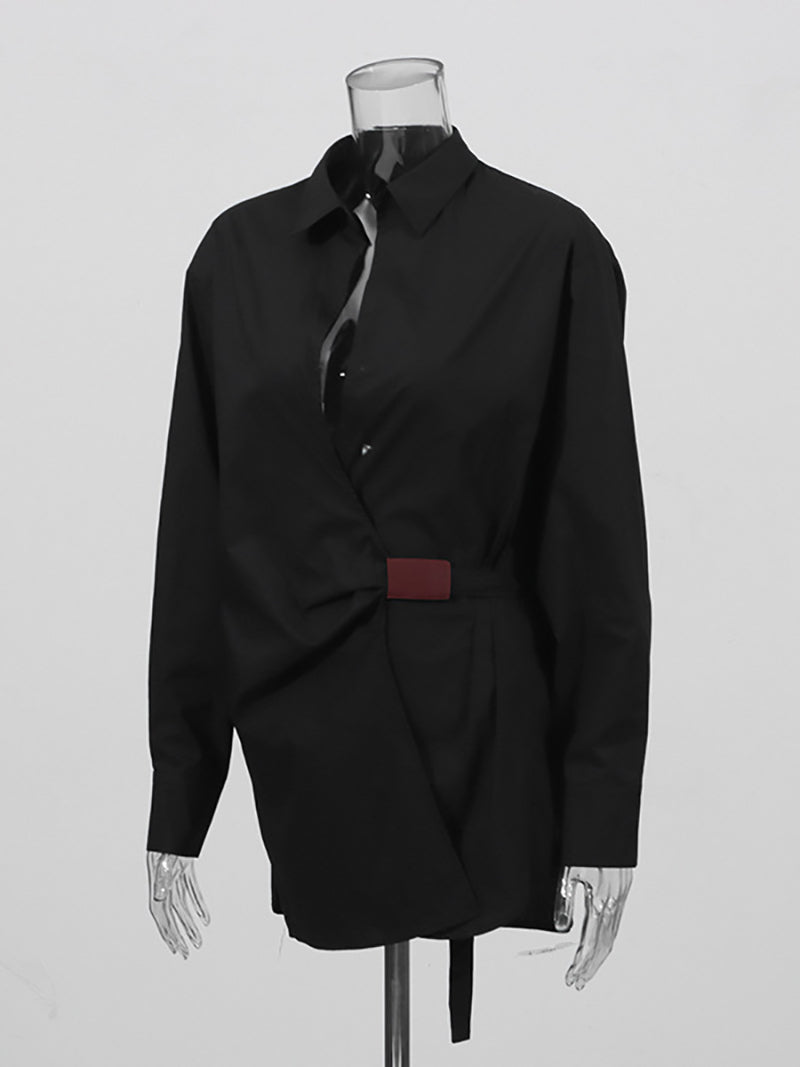 Casual Irregular Loose Shirt Dress