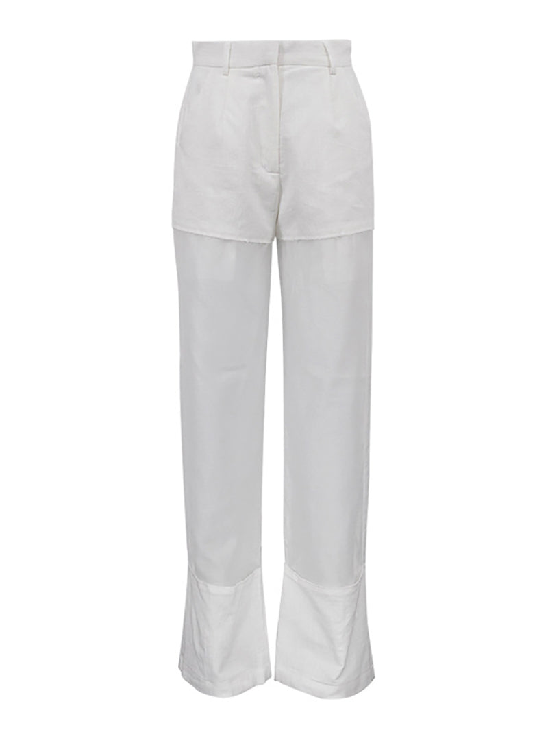Fashion High Waist Wide-Leg Sheer Pants