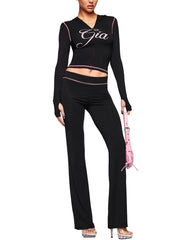 Casual Hoodie Zip Top And Pants Yoga Sports Sets