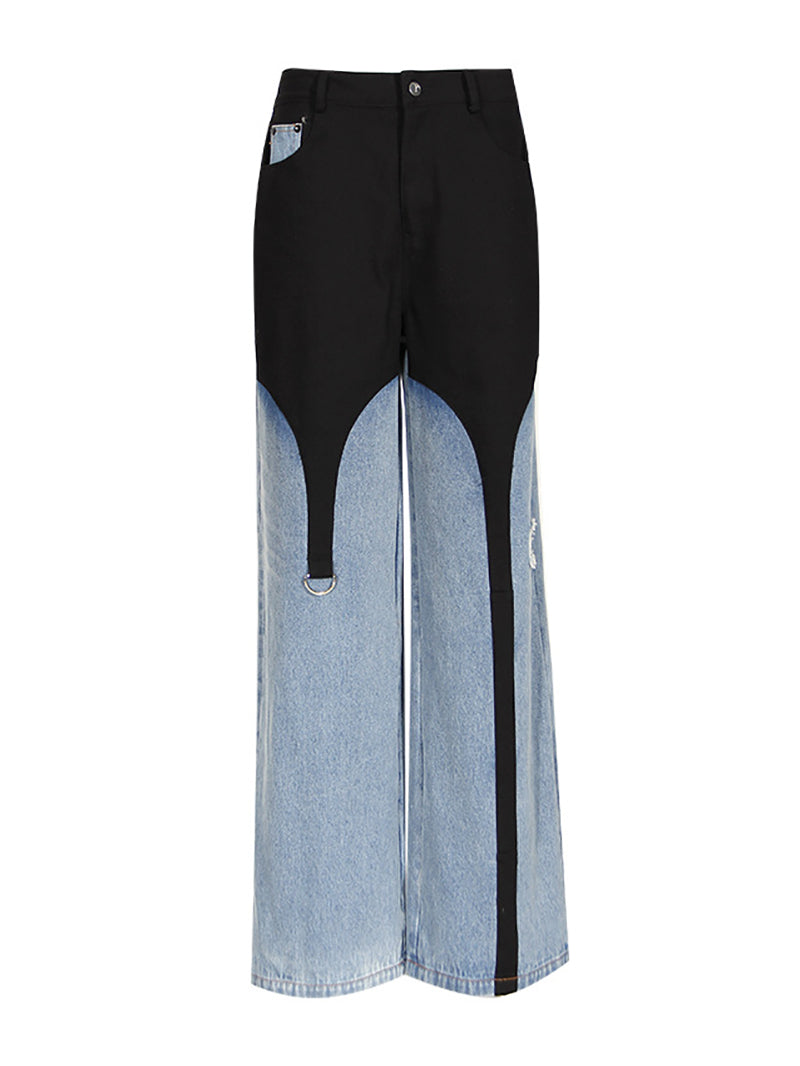 Casual High Waist Straight Leg Jeans