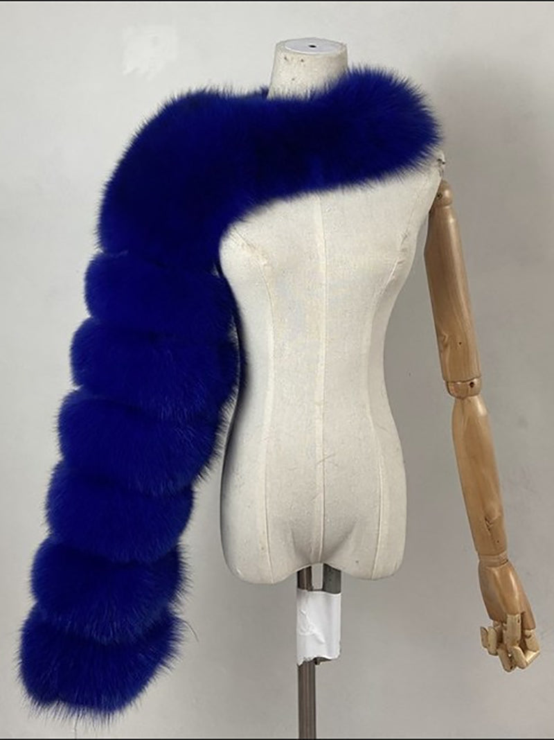 Fashion Faux Fox Fur Shawl Coat