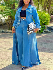 Casual Loose Denim Jacket Trench