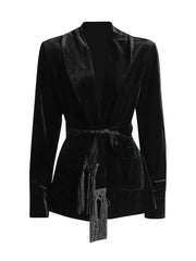 Chic Velvet Bandage Slim blazer