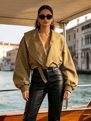 Vintage V Neck Fitted Jacket-boutique
