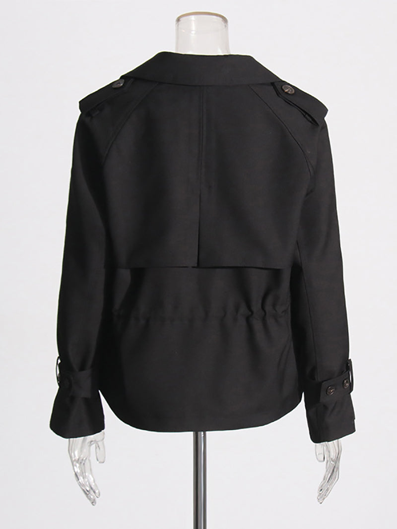 Double Breasted Short Windbreaker Casual Jacket