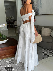 Fashion Off-Shoulder Wide-Leg Jumpsuit