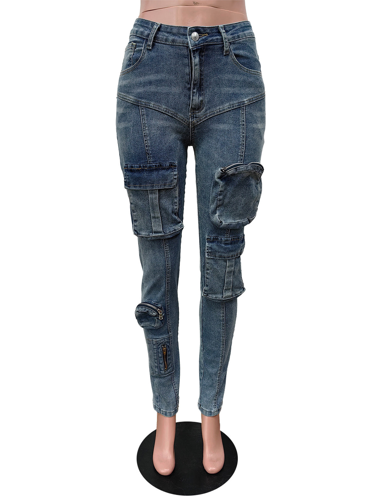 Fashion Multi-pocket Cargo Jeans