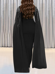 Elegant Shawl Rhinestone Nightclub Party Dress