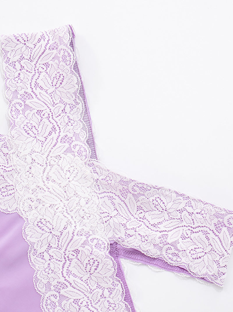 Sexy Lace Strapless Top Cross Hollow Trousers Sets