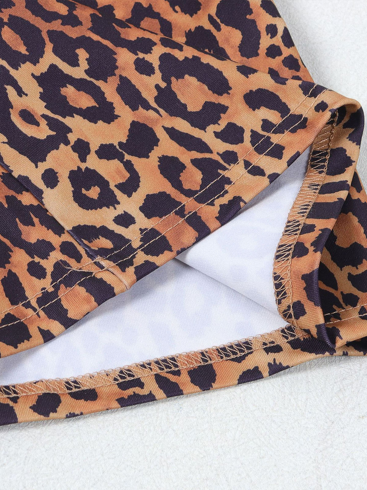 Leopard Print Halter Top And Trousers Casual Set