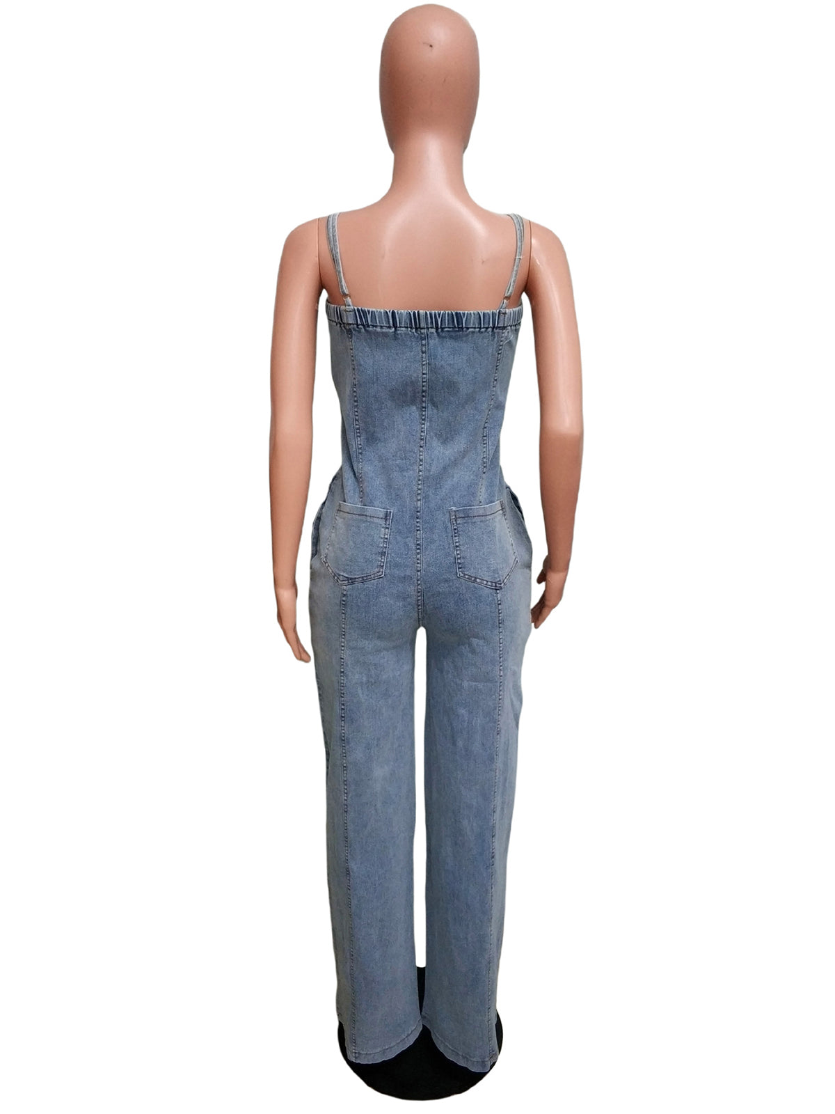 Sexy Spaghetti Strap Denim Jumpsuit