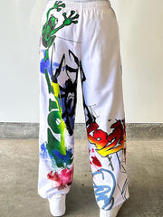 Digital Print Loose Casual Sweatpants