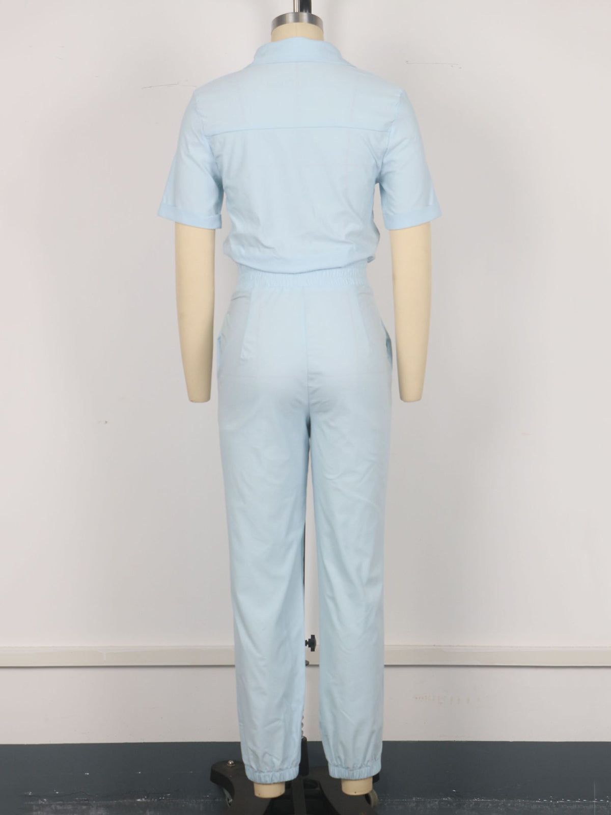 Casual Single-breasted Slim Jumpsuit