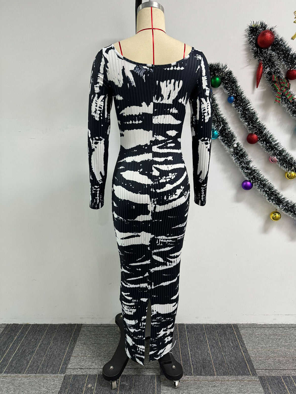 Sexy Elastic Print Bodycon Dress