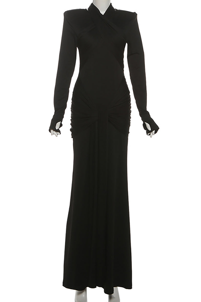 Elegant Lace-up Ribbon Party Night Club Dress