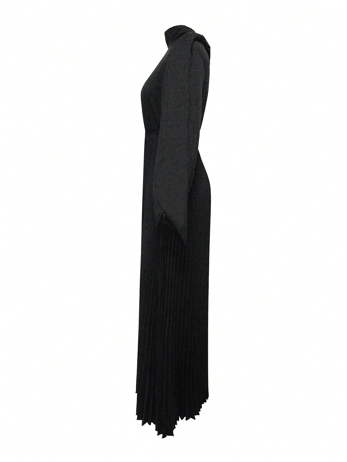 Casual Solid Pleated Maxi Dress